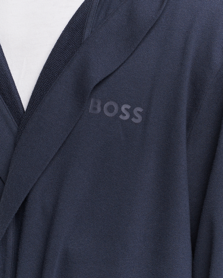 Homme | Peignoirs Et Pyjamas | BOSS BLACK | Iconic Terry Robe Dark Blue