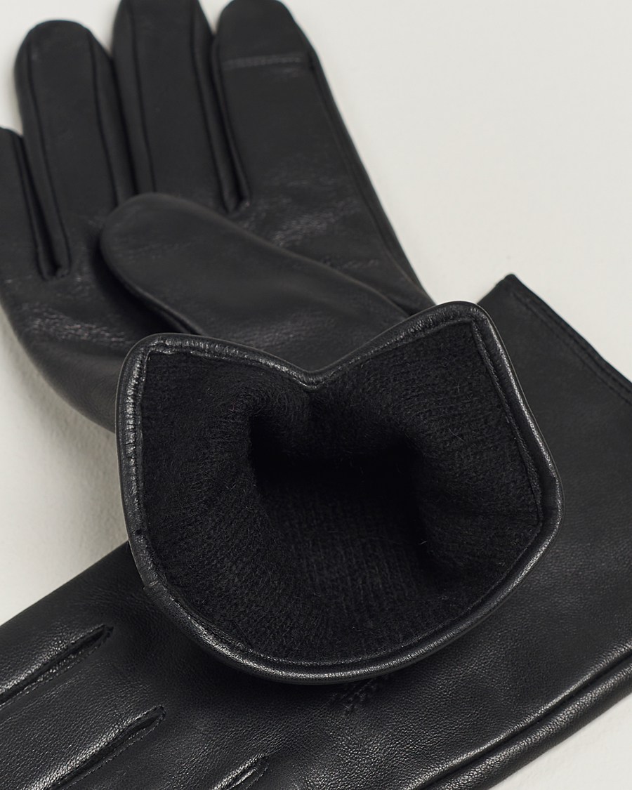 Homme |  | BOSS BLACK | Hainz Leather Gloves Black