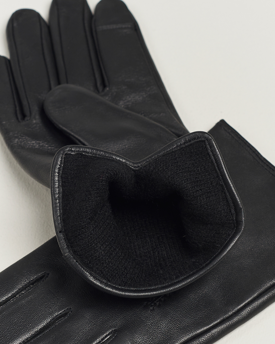 Homme | BOSS BLACK Hainz Leather Gloves Black | BOSS BLACK | Hainz Leather Gloves Black