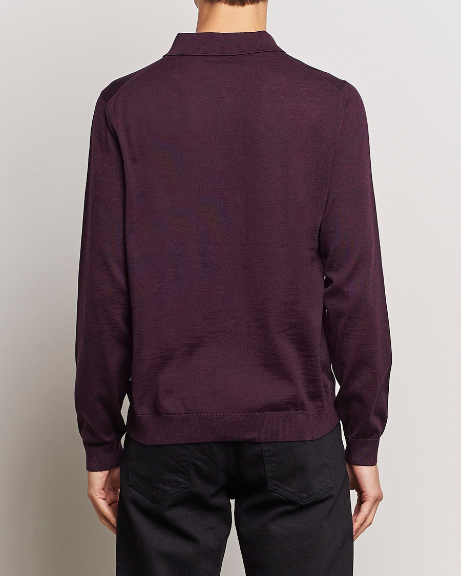 Homme | Pulls Et Tricots | BOSS BLACK | Lancione Merino Knitted Polo Dark Red