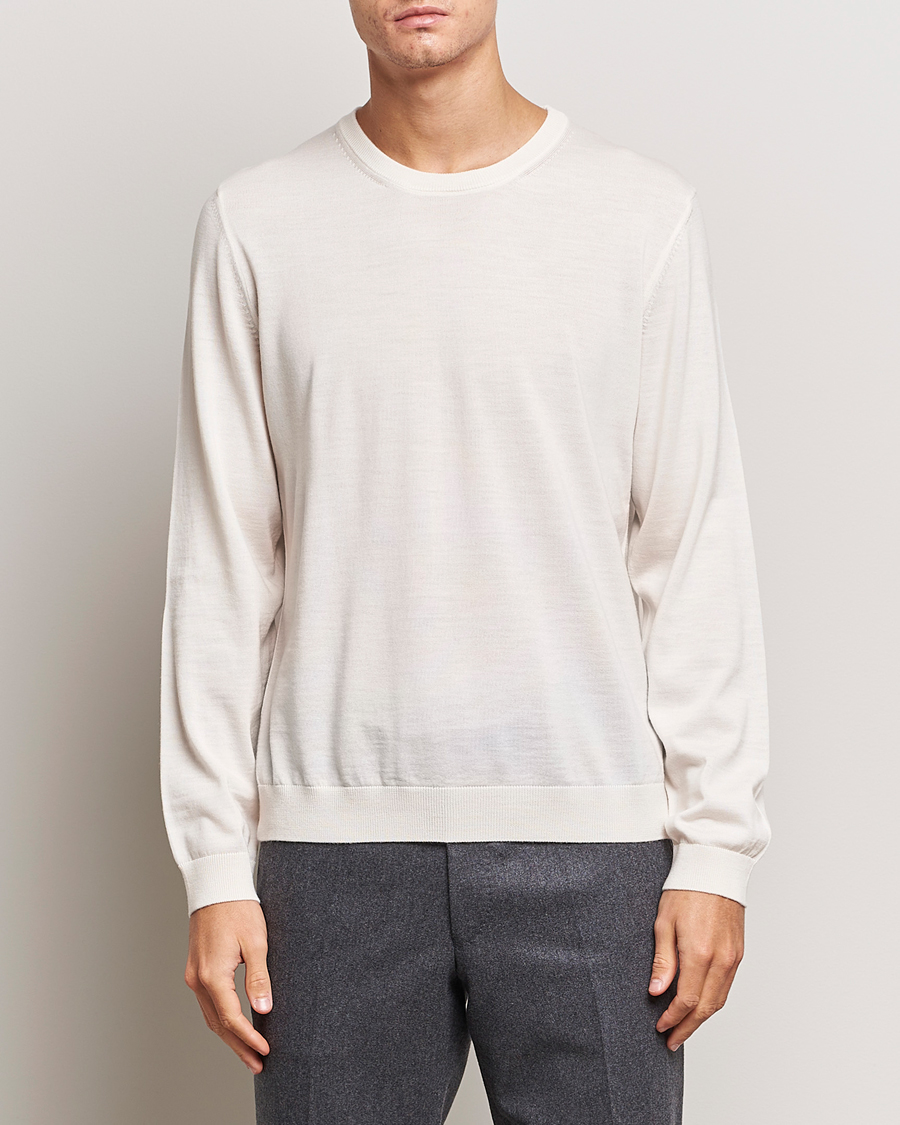 Homme | Pulls Et Tricots | BOSS BLACK | Leno Knitted Sweater Open White