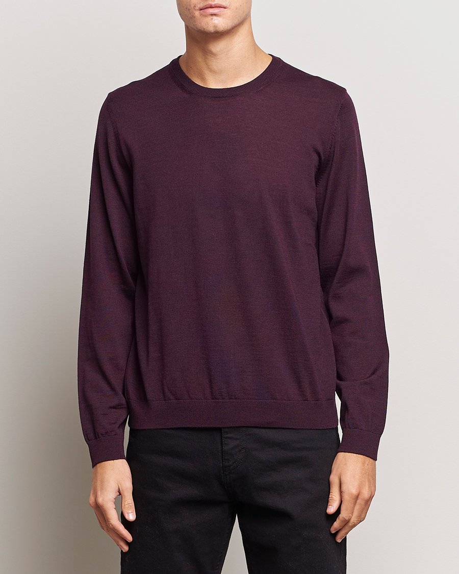 Homme | Pulls Et Tricots | BOSS BLACK | Leno Knitted Sweater Dark Red