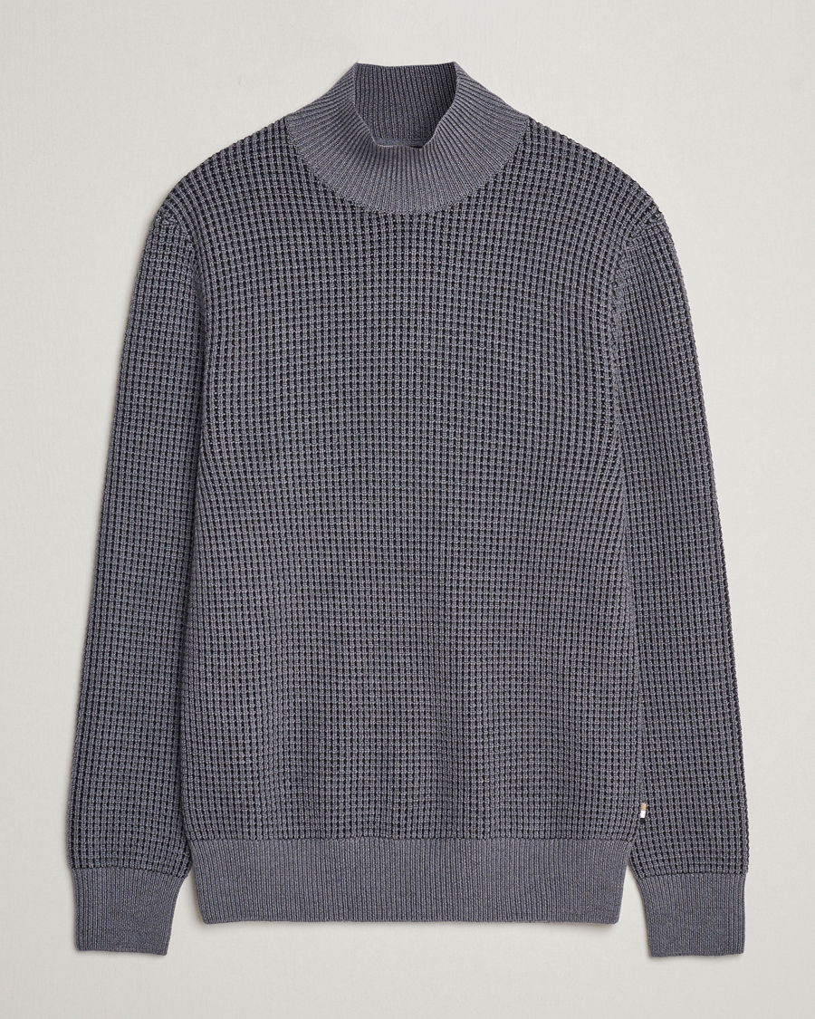 Homme | Pulls Et Tricots | BOSS BLACK | Maurelio Heavy Knitted Polo Medium Grey