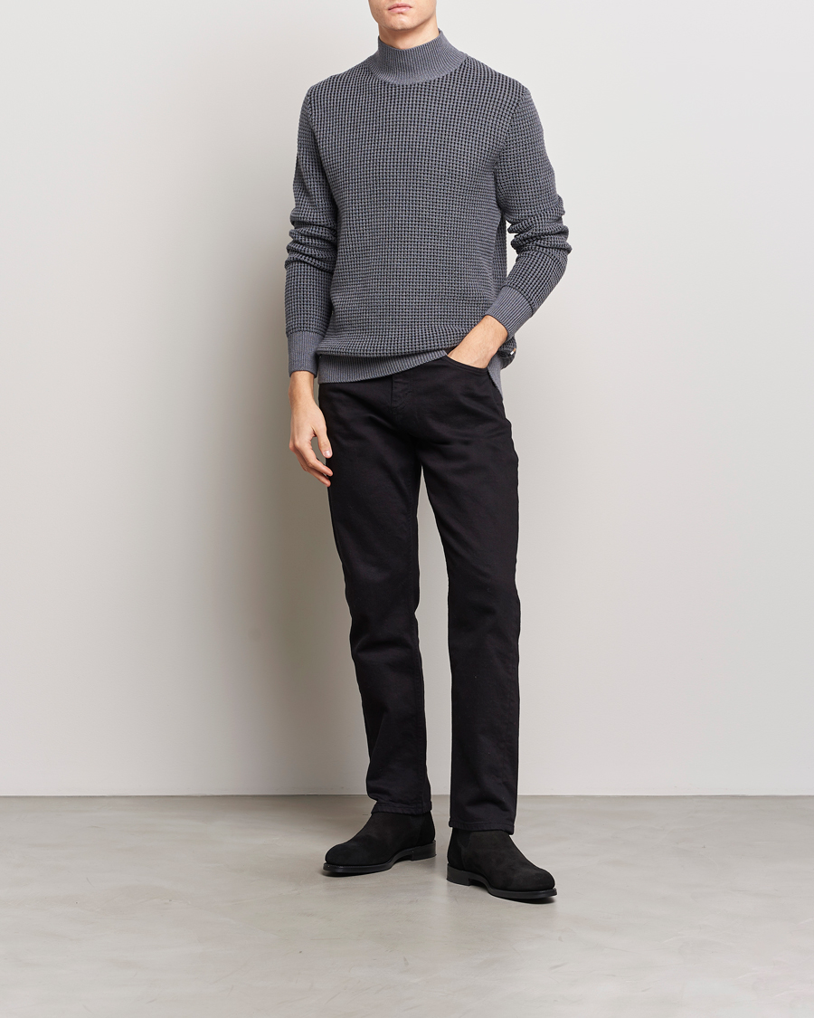 Homme | Pulls Et Tricots | BOSS BLACK | Maurelio Heavy Knitted Polo Medium Grey