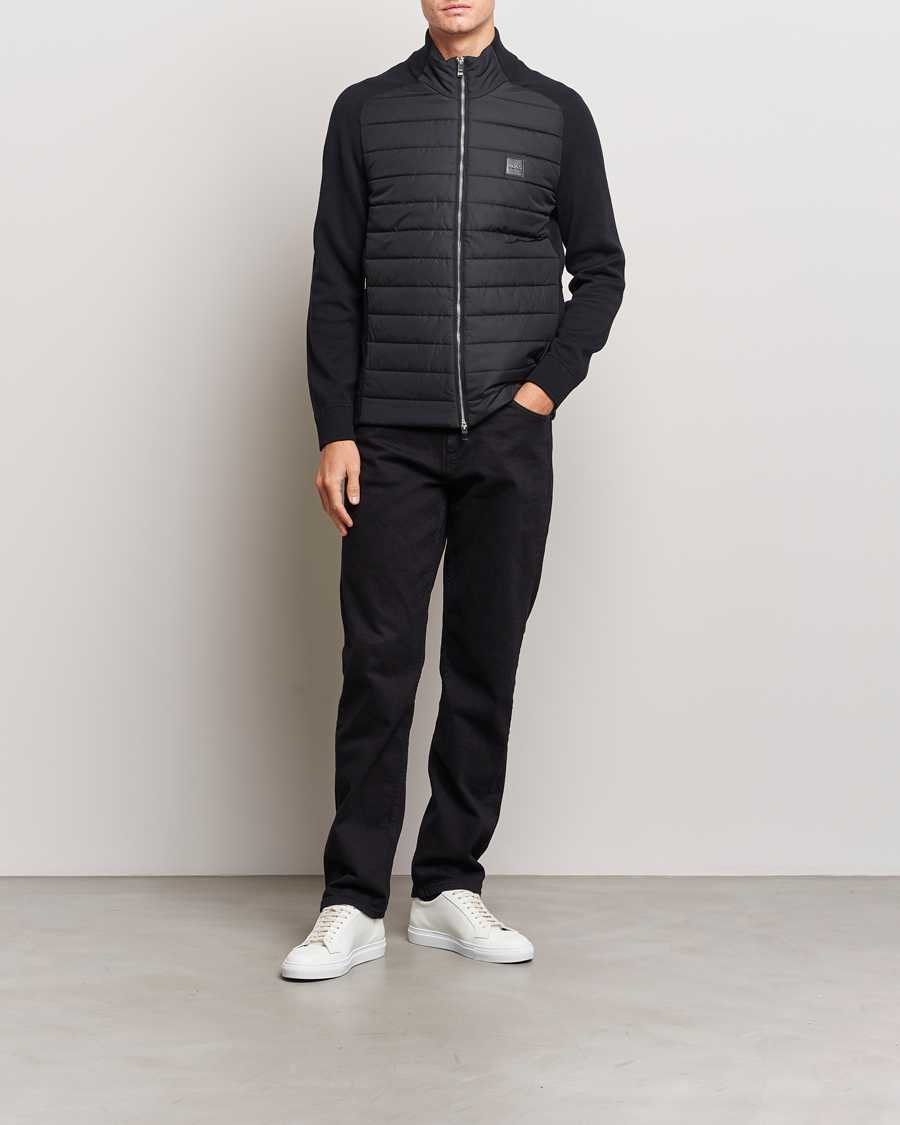 Homme | Pulls Et Tricots | BOSS BLACK | Medesimo Hybrid Full Zip Black