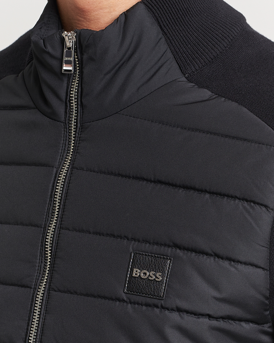 Homme | Pulls Et Tricots | BOSS BLACK | Medesimo Hybrid Full Zip Black