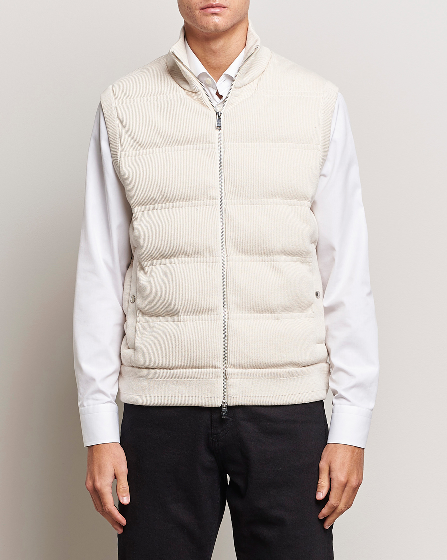 Homme | Manteaux Et Vestes | BOSS BLACK | Mandolino Corduroy Vest Open White