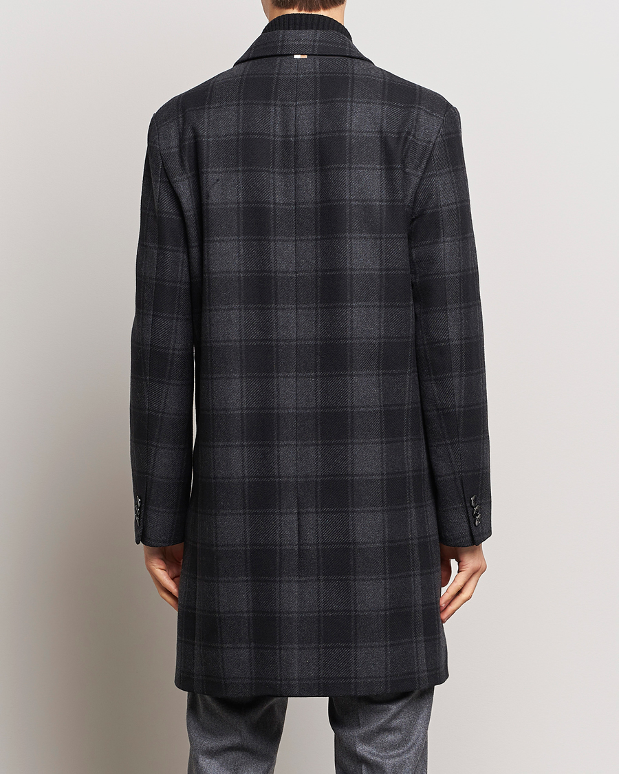 Homme | Manteaux Et Vestes | BOSS BLACK | Hyde Wool Checked Coat Black/Grey