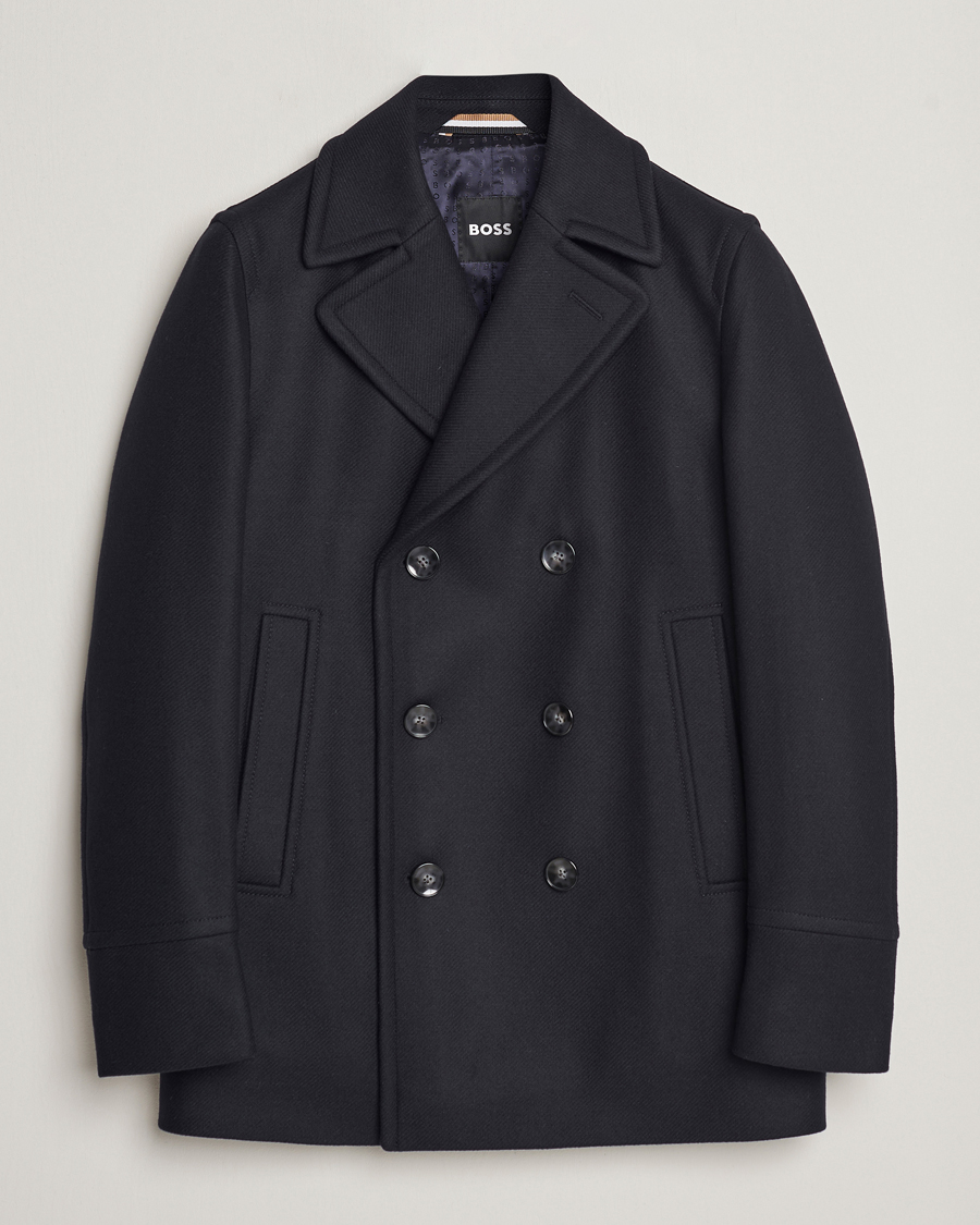 Homme | Manteaux Et Vestes | BOSS BLACK | Hyde Peacoat Dark Blue