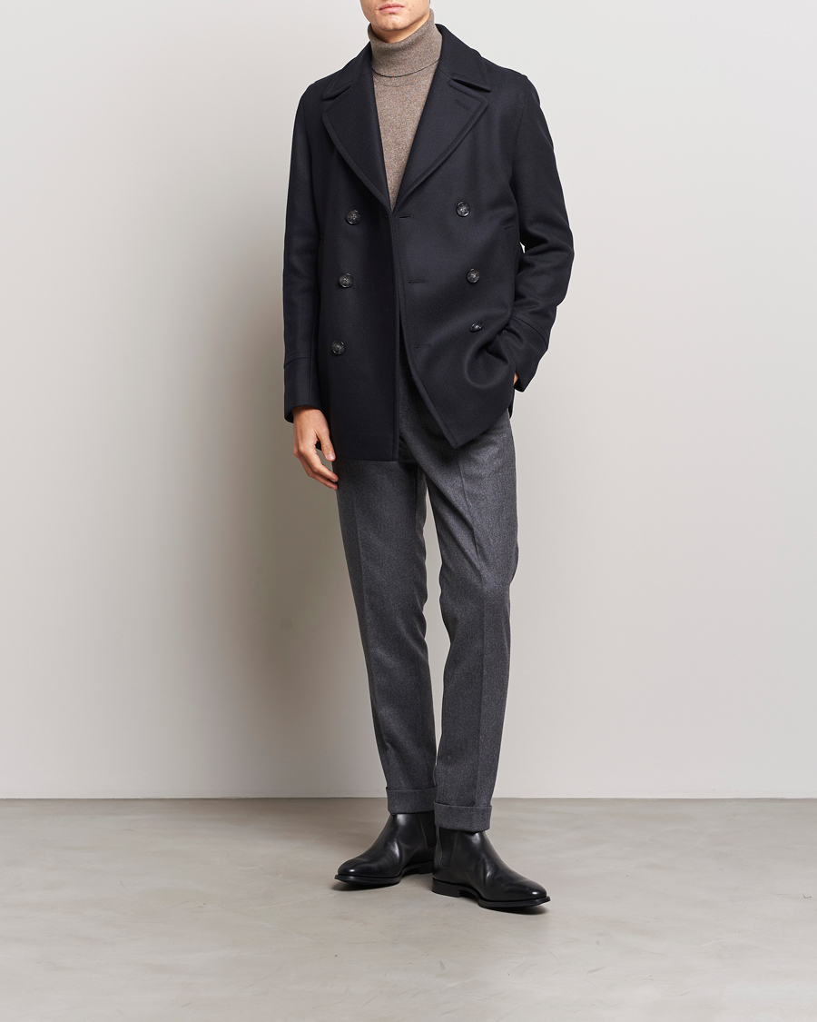 Homme | Manteaux Et Vestes | BOSS BLACK | Hyde Peacoat Dark Blue