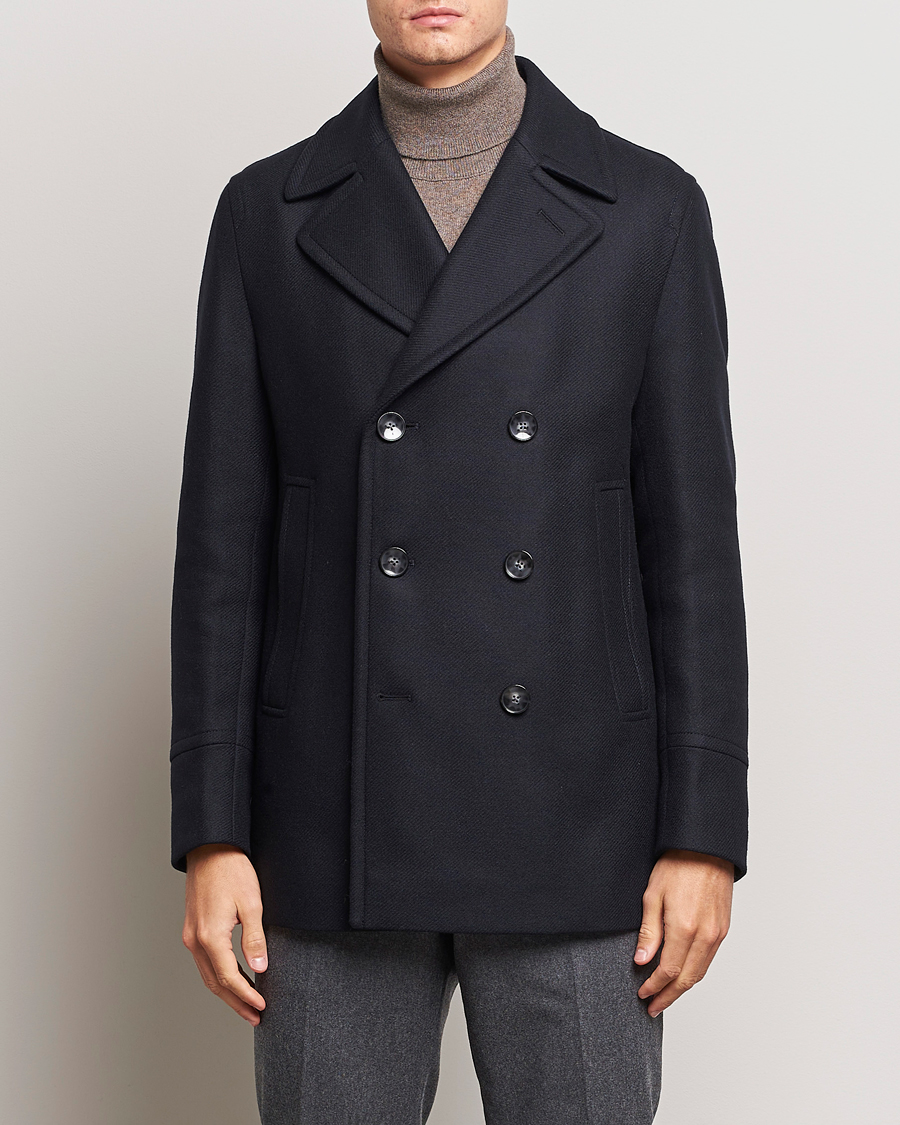 Homme | Manteaux Et Vestes | BOSS BLACK | Hyde Peacoat Dark Blue