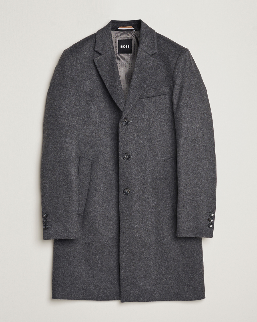 Homme | Manteaux Et Vestes | BOSS BLACK | Hyde Wool/Cashmere Coat Medium Grey