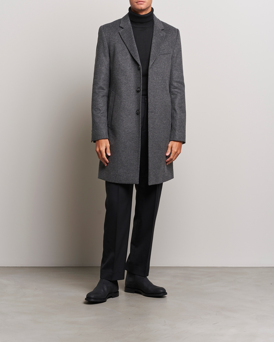 Homme | Manteaux Et Vestes | BOSS BLACK | Hyde Wool/Cashmere Coat Medium Grey