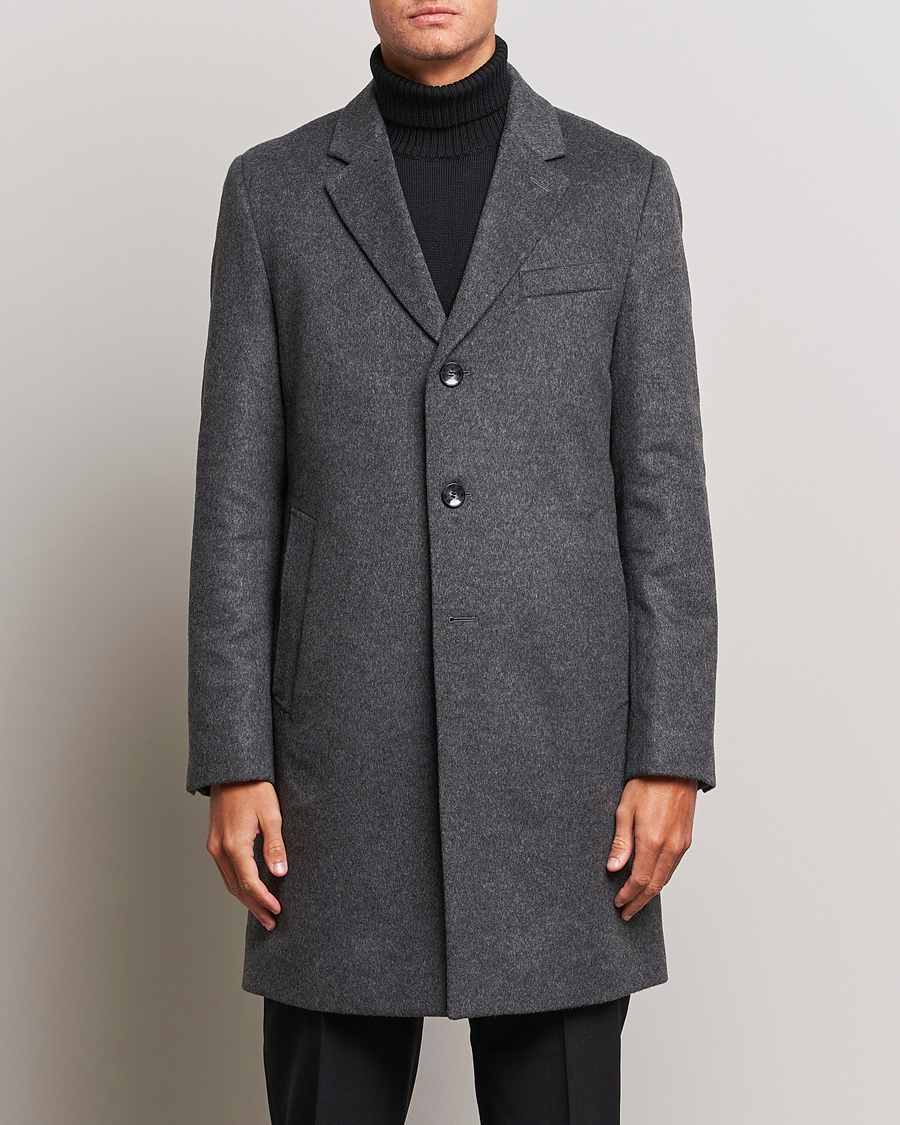 Homme | Manteaux Et Vestes | BOSS BLACK | Hyde Wool/Cashmere Coat Medium Grey