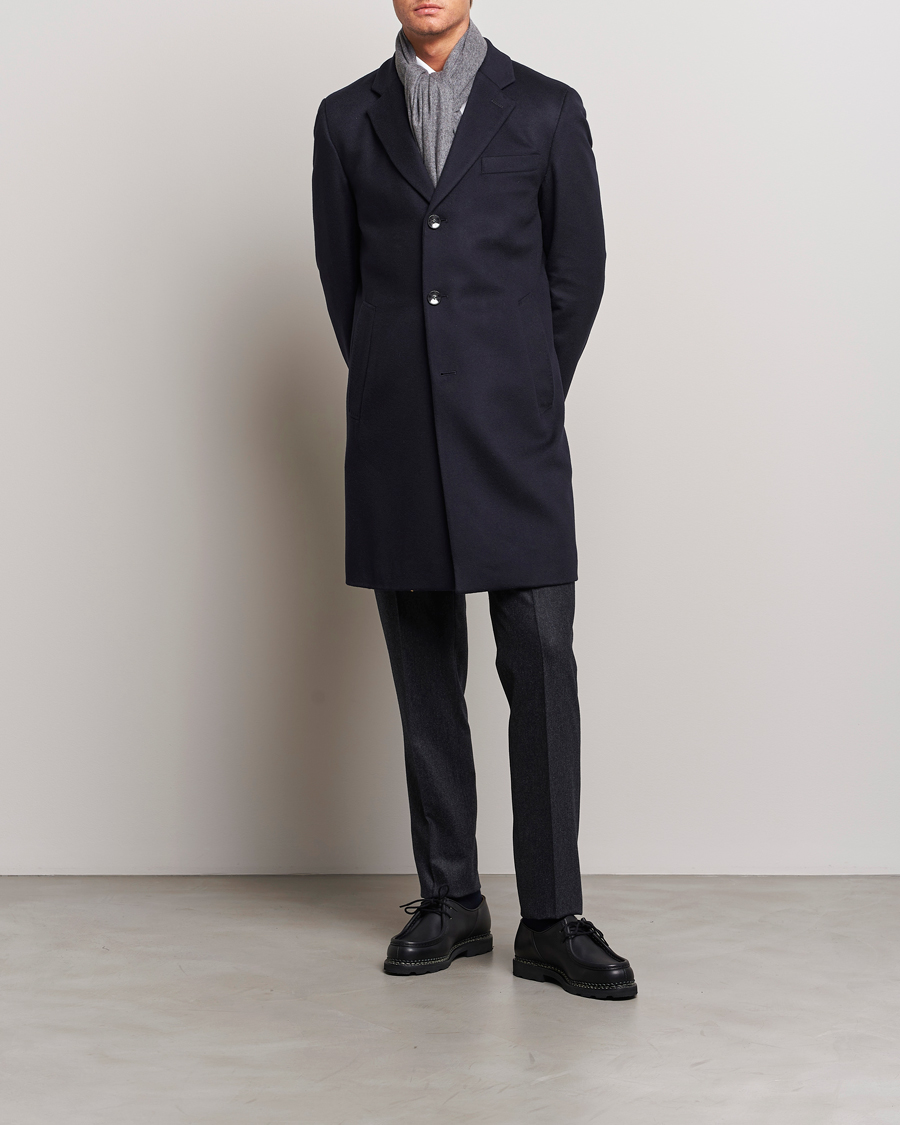 Homme | Manteaux Et Vestes | BOSS BLACK | Hyde Wool/Cashmere Coat Dark Blue