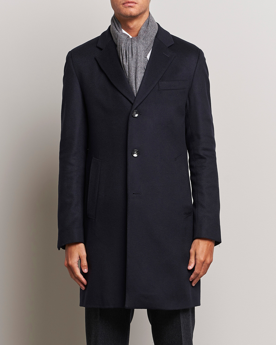 Homme | Manteaux Et Vestes | BOSS BLACK | Hyde Wool/Cashmere Coat Dark Blue