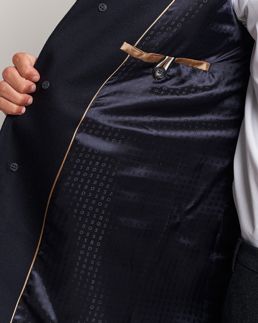 Homme | Manteaux Et Vestes | BOSS BLACK | Hyde Wool/Cashmere Coat Dark Blue