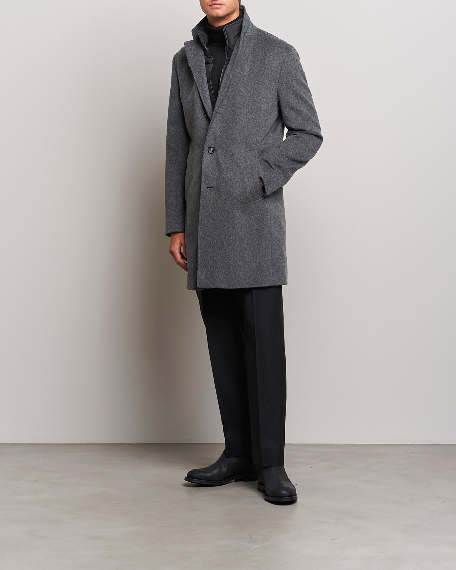 Homme | Manteaux Et Vestes | BOSS BLACK | Hyde Wool Bib Coat Medium Grey