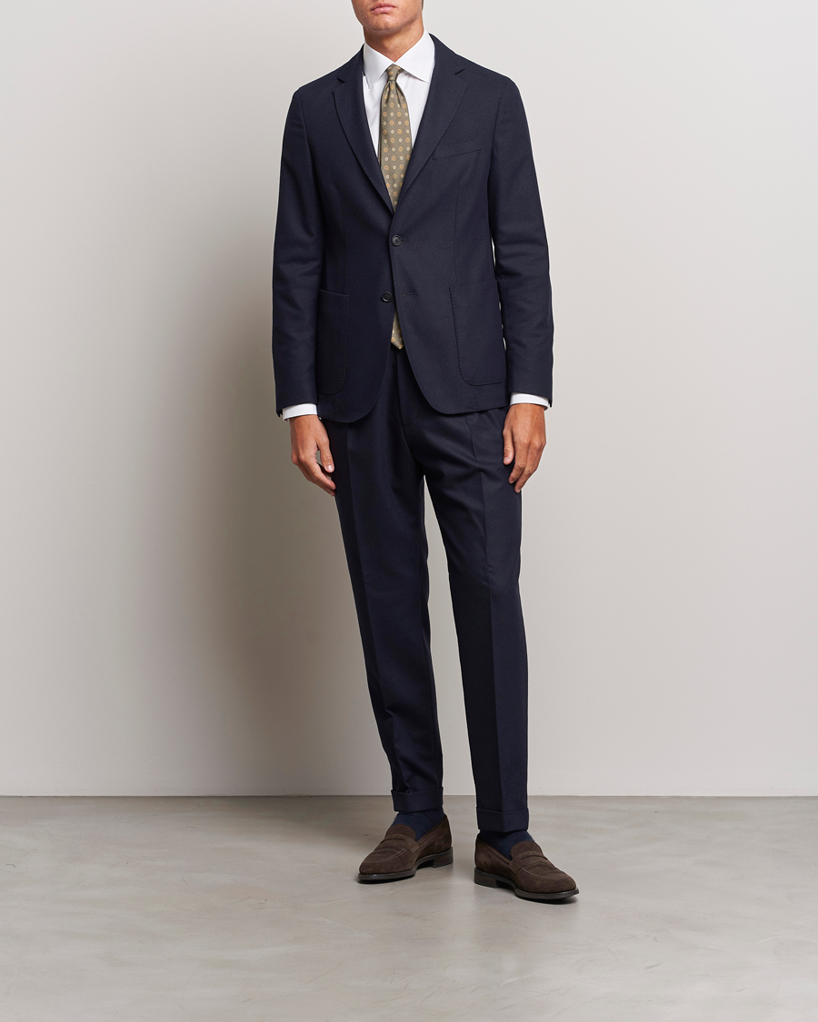 Homme | Blazers | BOSS BLACK | Hanry Tech Flannel Blazer Dark Blue