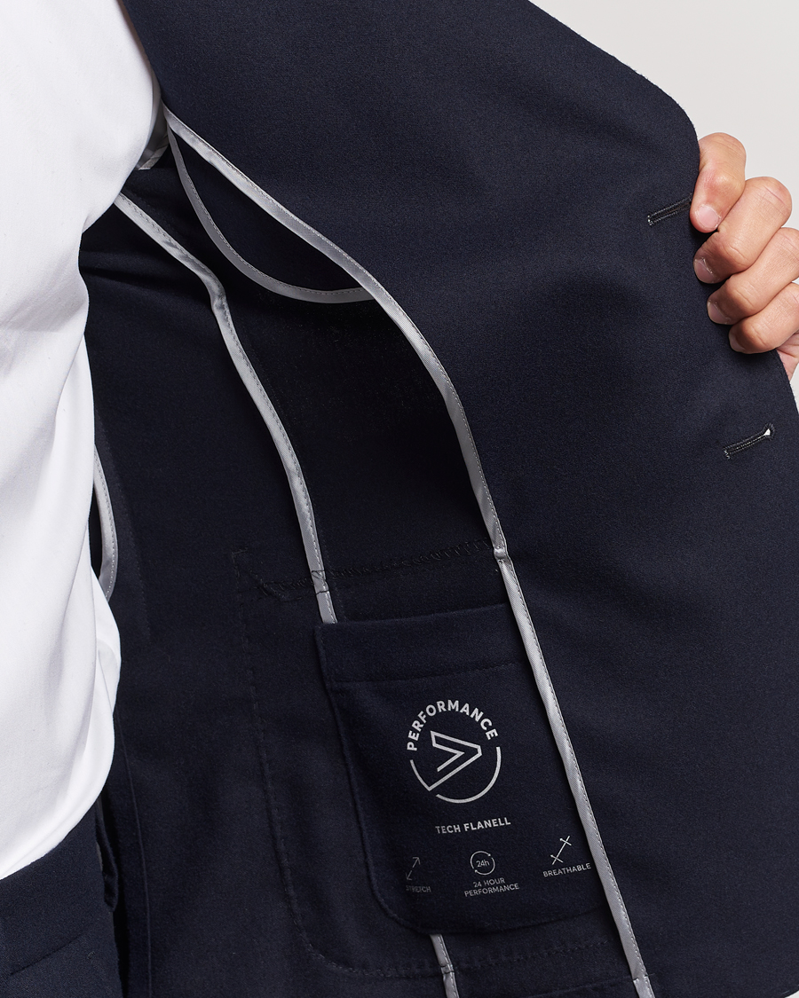 Homme | Blazers | BOSS BLACK | Hanry Tech Flannel Blazer Dark Blue