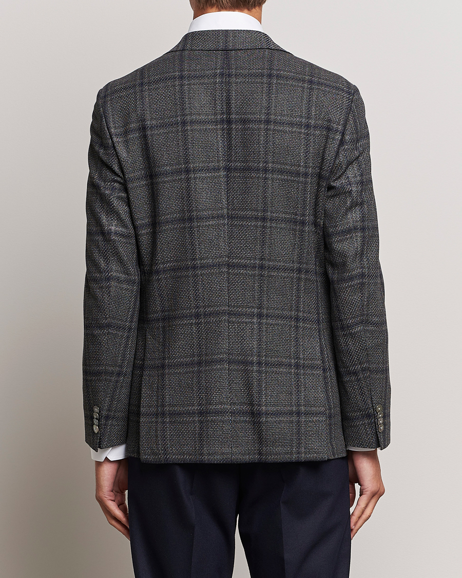 Homme | Blazers | BOSS BLACK | Hutson Checked Wool Blazer Dark Grey