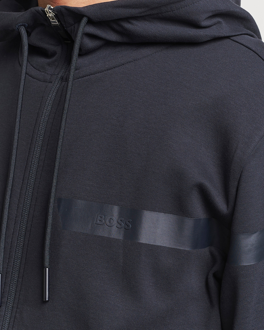 Homme | Pulls Et Tricots | BOSS GREEN | Saggy Full Zip Hoodie Dark Blue