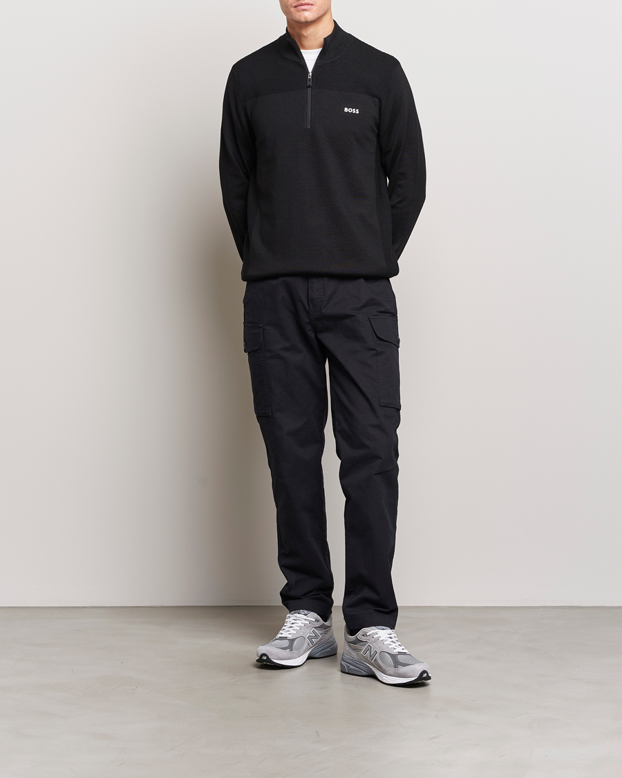 Homme | Pulls Et Tricots | BOSS GREEN | Momentum Knitted Half Zip Black