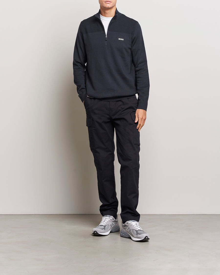 Homme | Pulls Et Tricots | BOSS GREEN | Momentum Knitted Half Zip Dark Blue