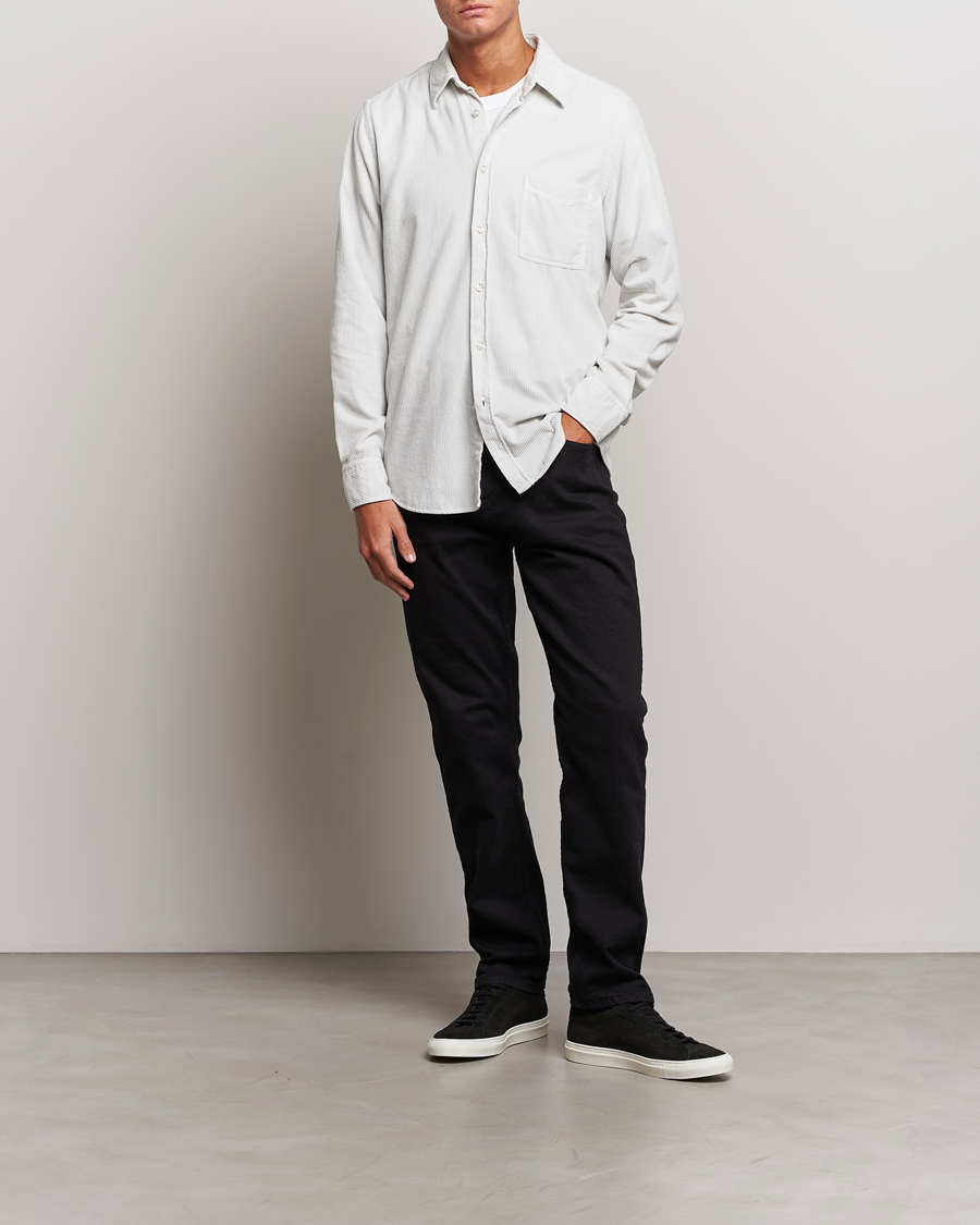 Homme | Chemises | BOSS ORANGE | Relegant Corduroy Shirt Light Grey