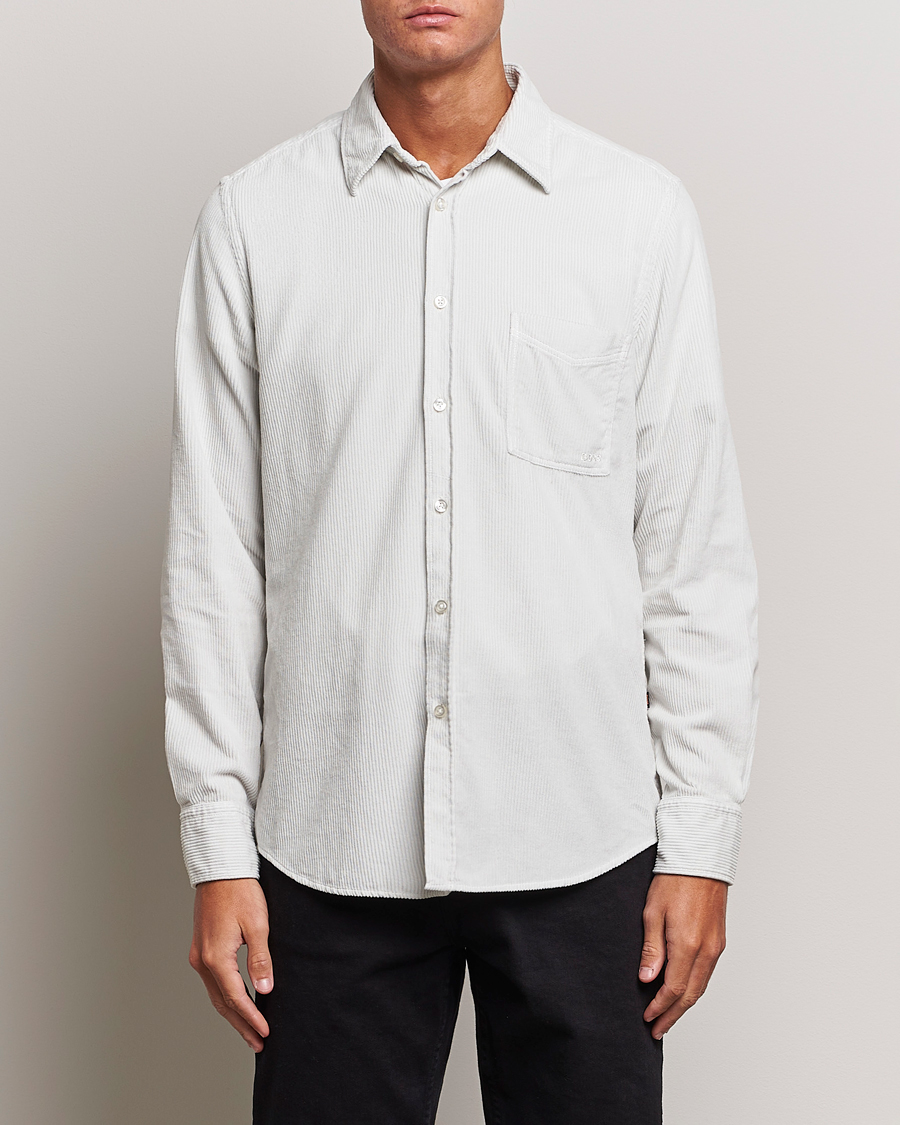 Homme | Chemises | BOSS ORANGE | Relegant Corduroy Shirt Light Grey
