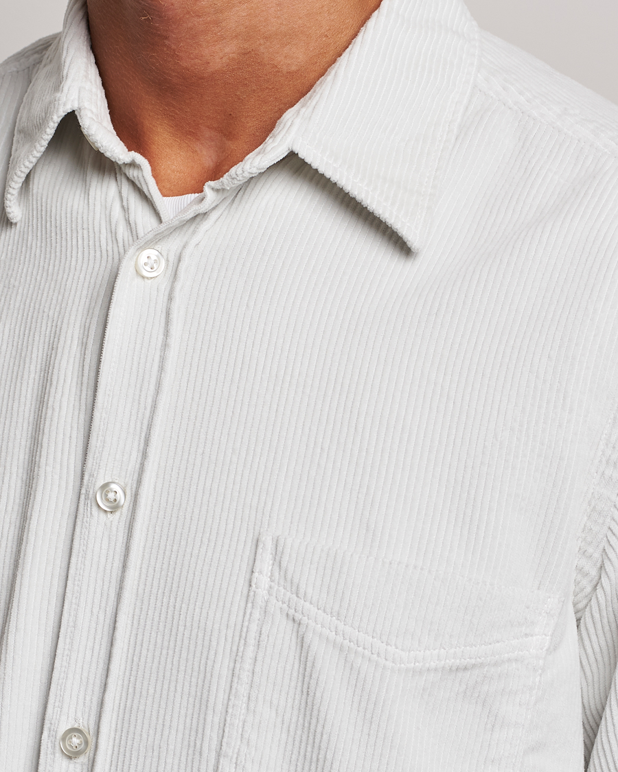 Homme | Chemises | BOSS ORANGE | Relegant Corduroy Shirt Light Grey