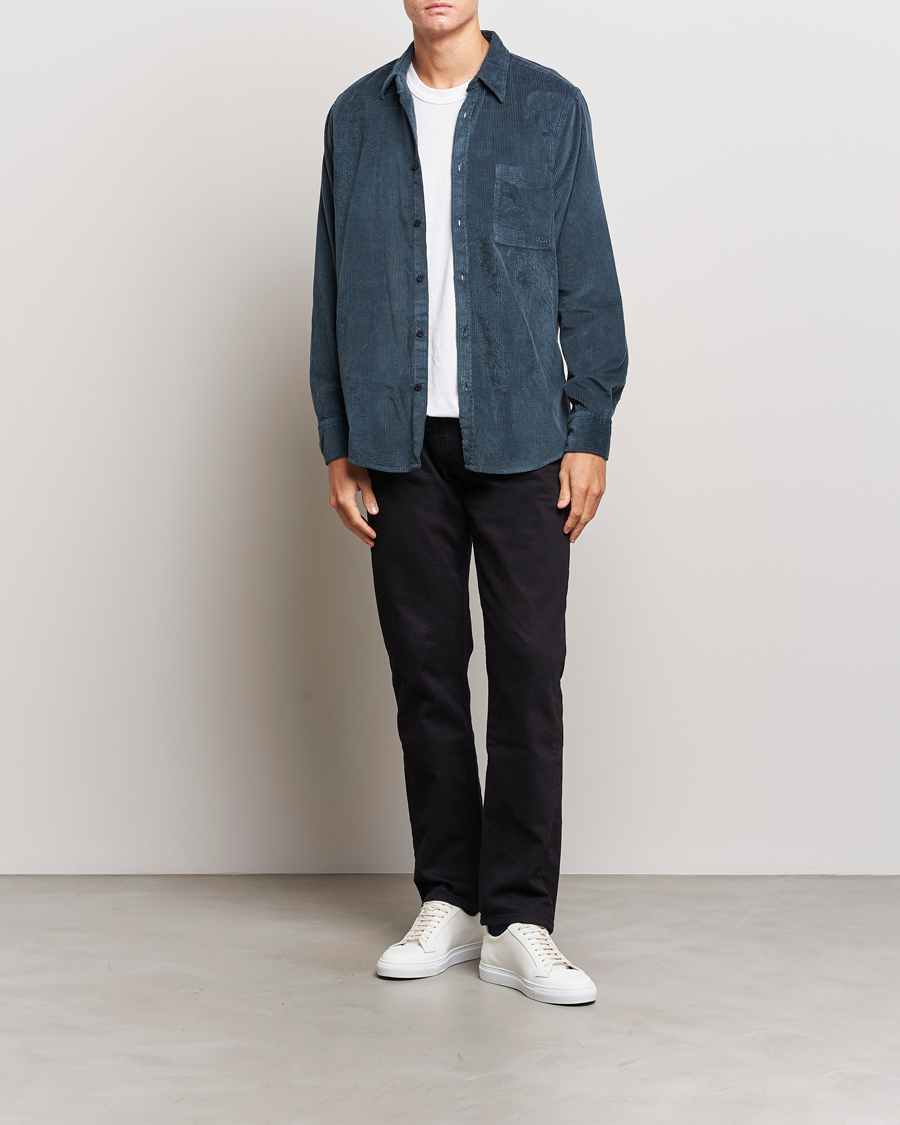 Homme | Chemises | BOSS ORANGE | Relegant Corduroy Shirt Open Green