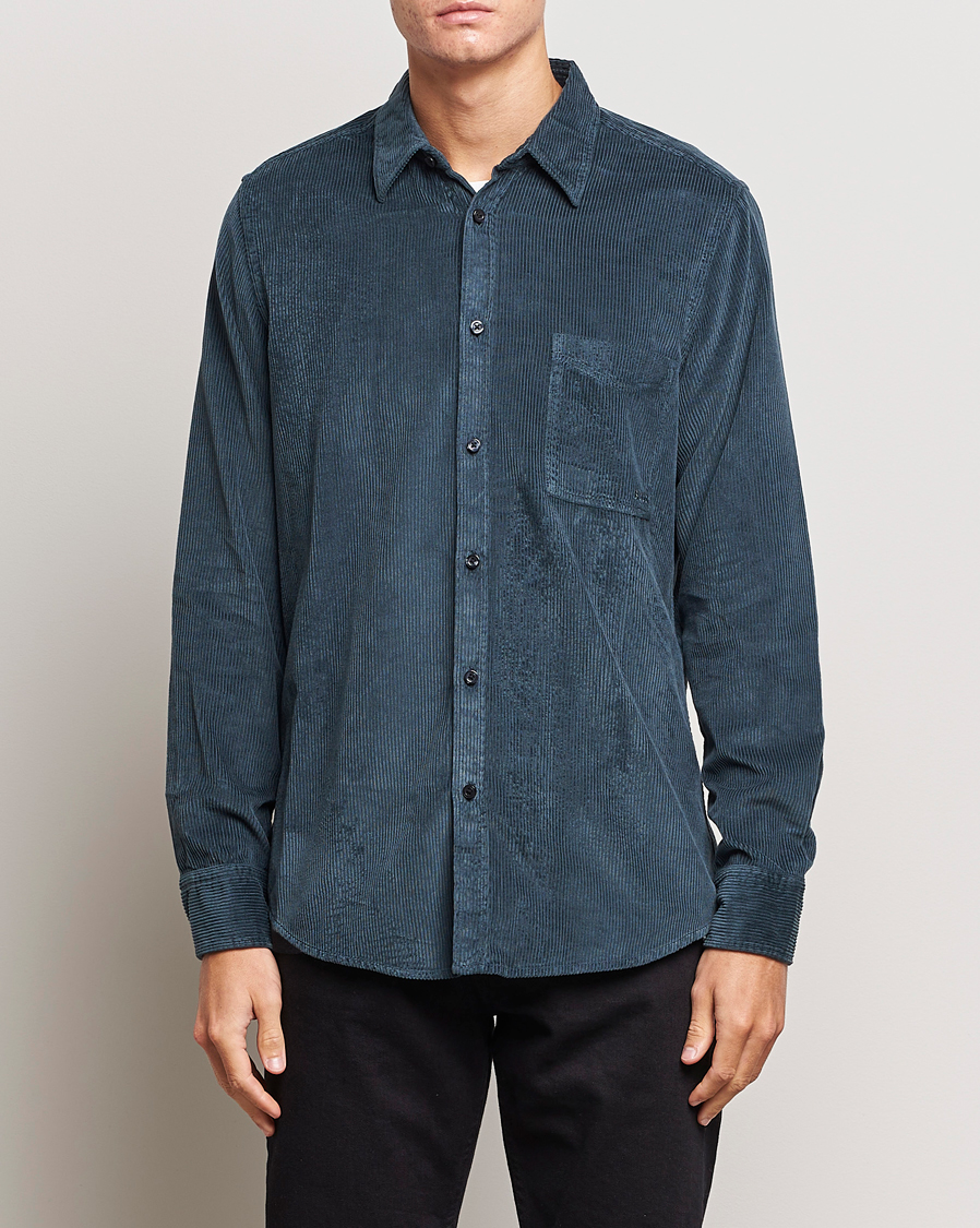 Homme | Chemises | BOSS ORANGE | Relegant Corduroy Shirt Open Green