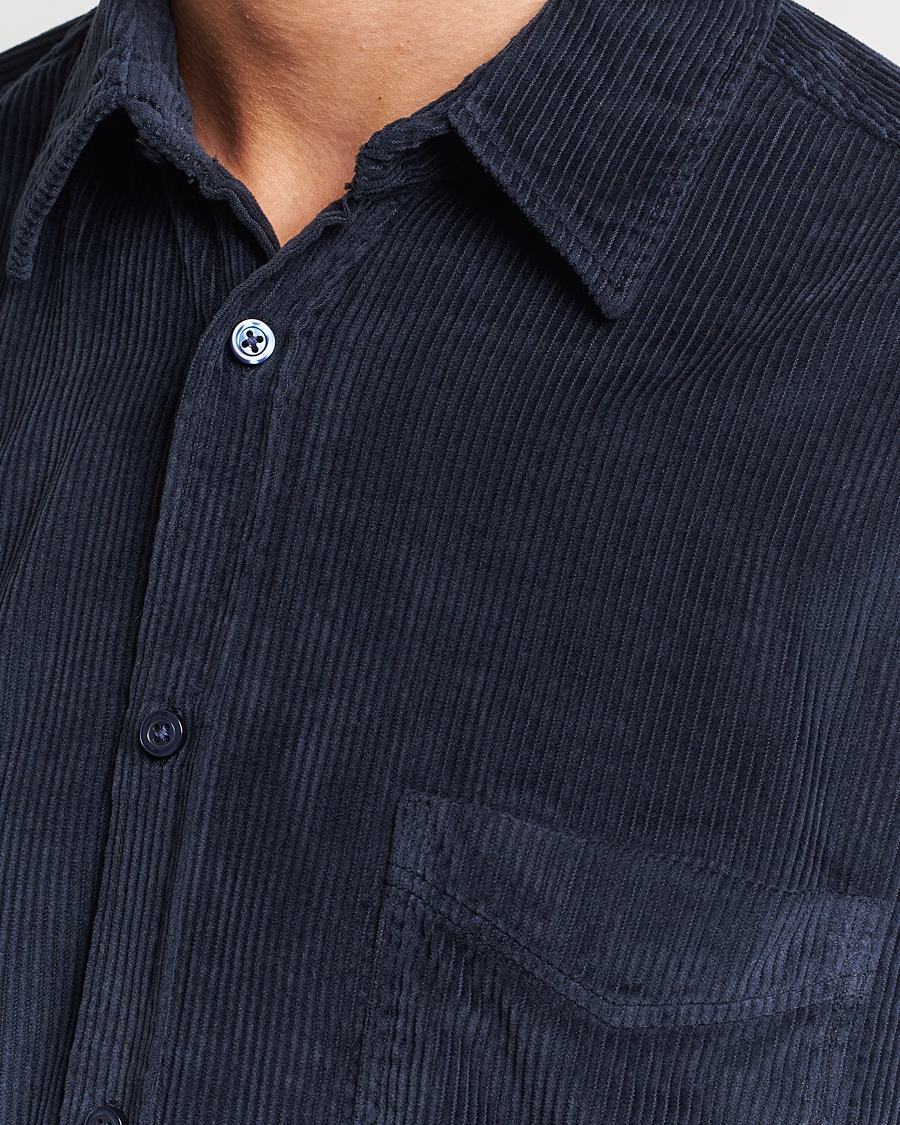 Homme | Chemises | BOSS ORANGE | Relegant Corduroy Shirt Dark Blue