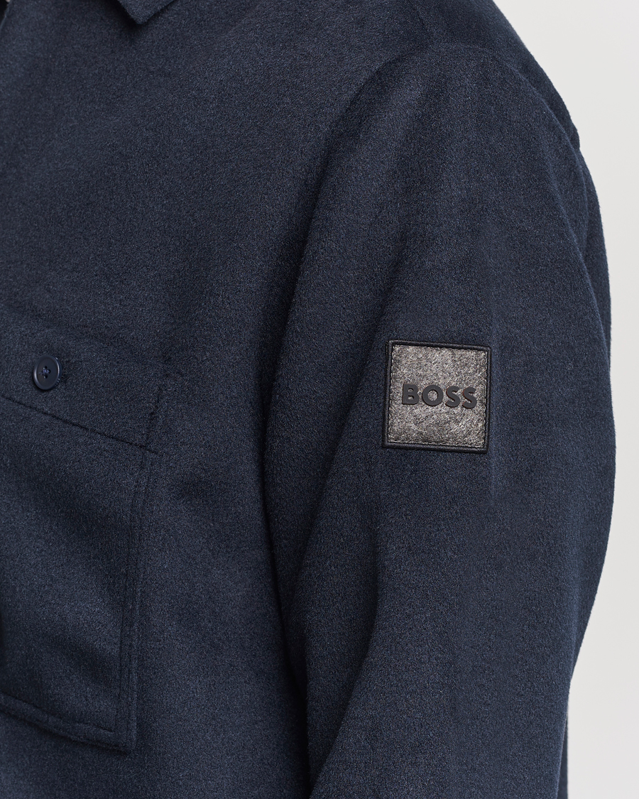 Homme | Chemises | BOSS ORANGE | Locky Overshirt Dark Blue