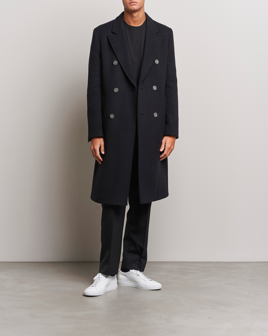 Homme | Manteaux Et Vestes | HUGO | Miroy Wool Double Breasted Coat Black
