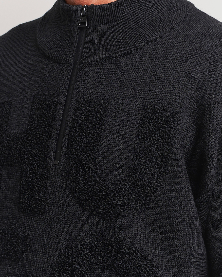 Homme | Pulls Et Tricots | HUGO | Sonel Knitted Half Zip Black