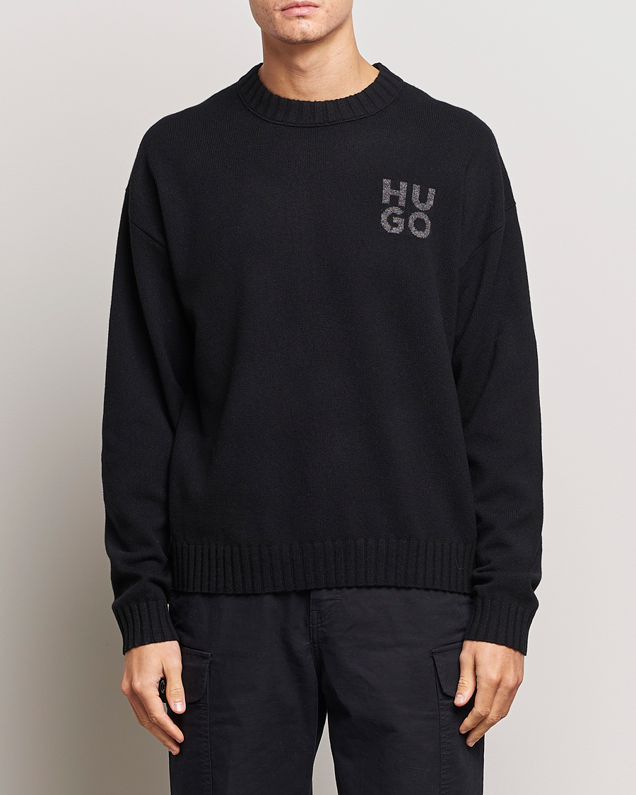 Homme | Pulls Et Tricots | HUGO | San Cassio Knitted Sweater Black