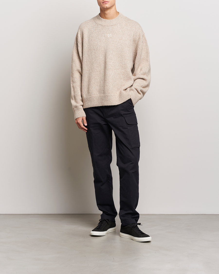 Homme | Pulls Et Tricots | HUGO | Seese Knitted Sweater Light Beige