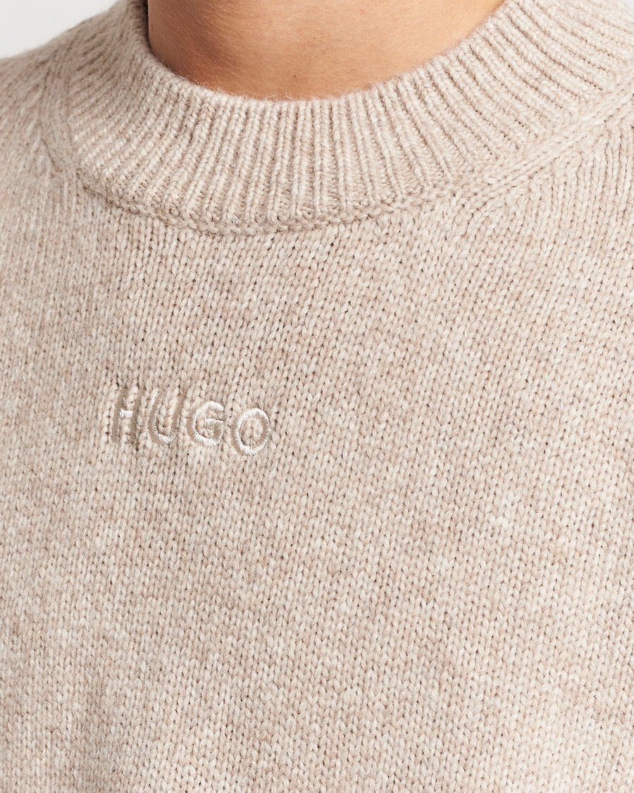 Homme | Pulls Et Tricots | HUGO | Seese Knitted Sweater Light Beige