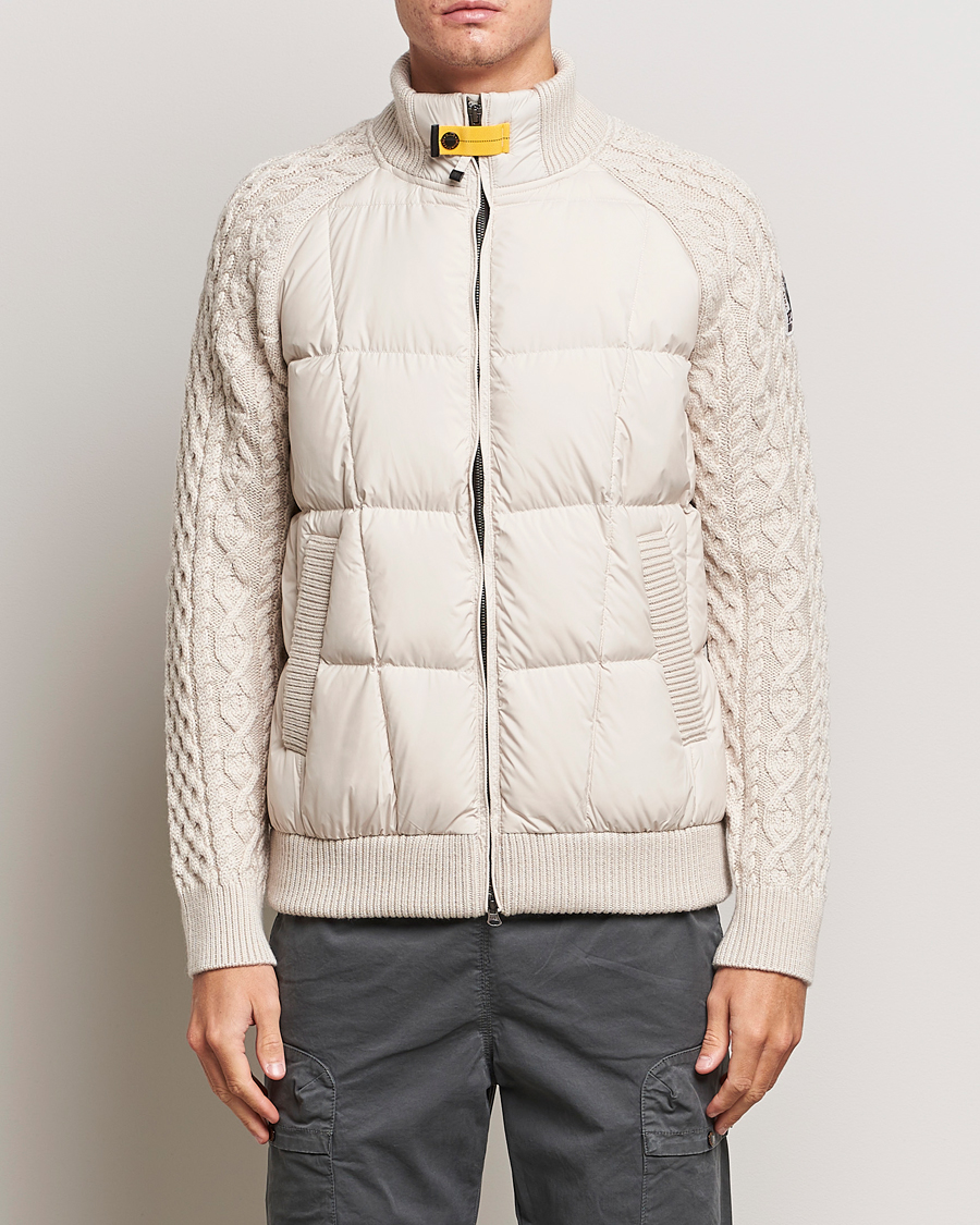 Homme | Manteaux Et Vestes | Parajumpers | Great Aran Knitted Hybrid Jacket Bone