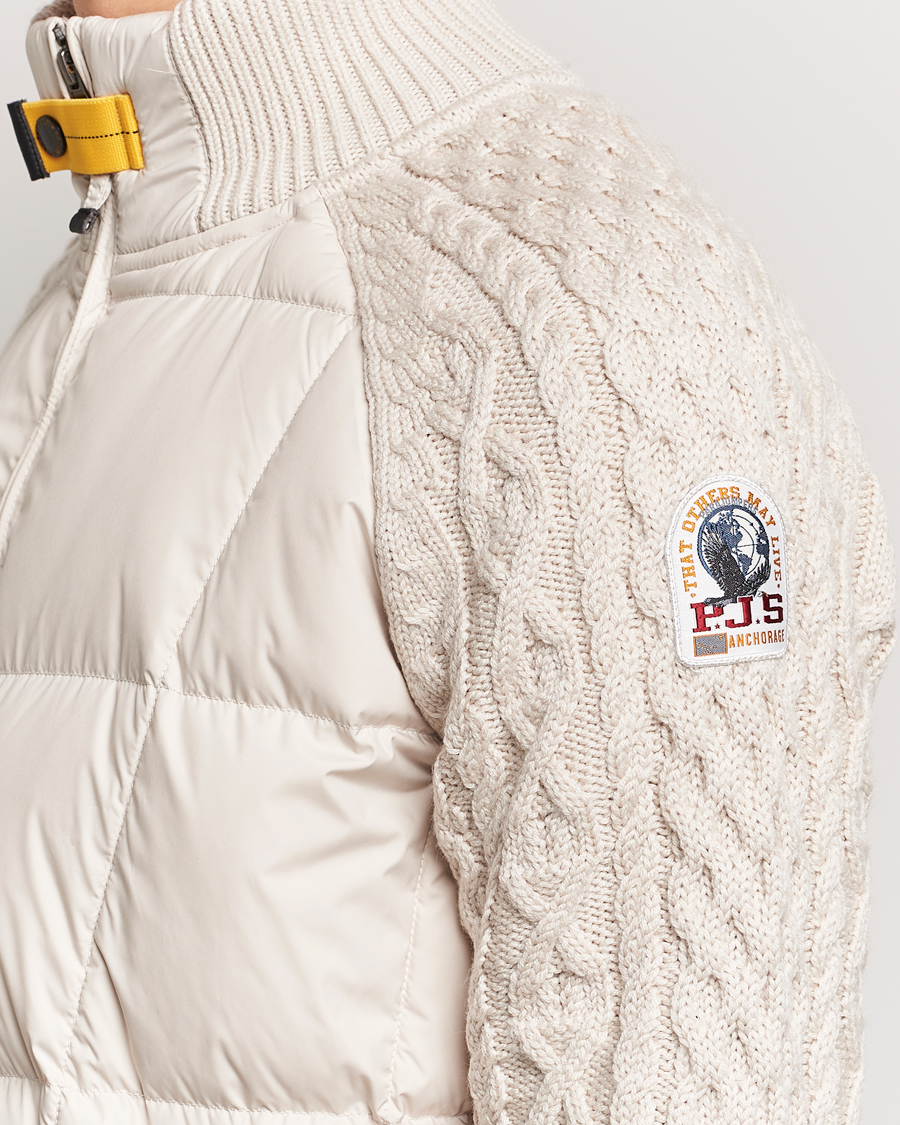 Homme | Manteaux Et Vestes | Parajumpers | Great Aran Knitted Hybrid Jacket Bone