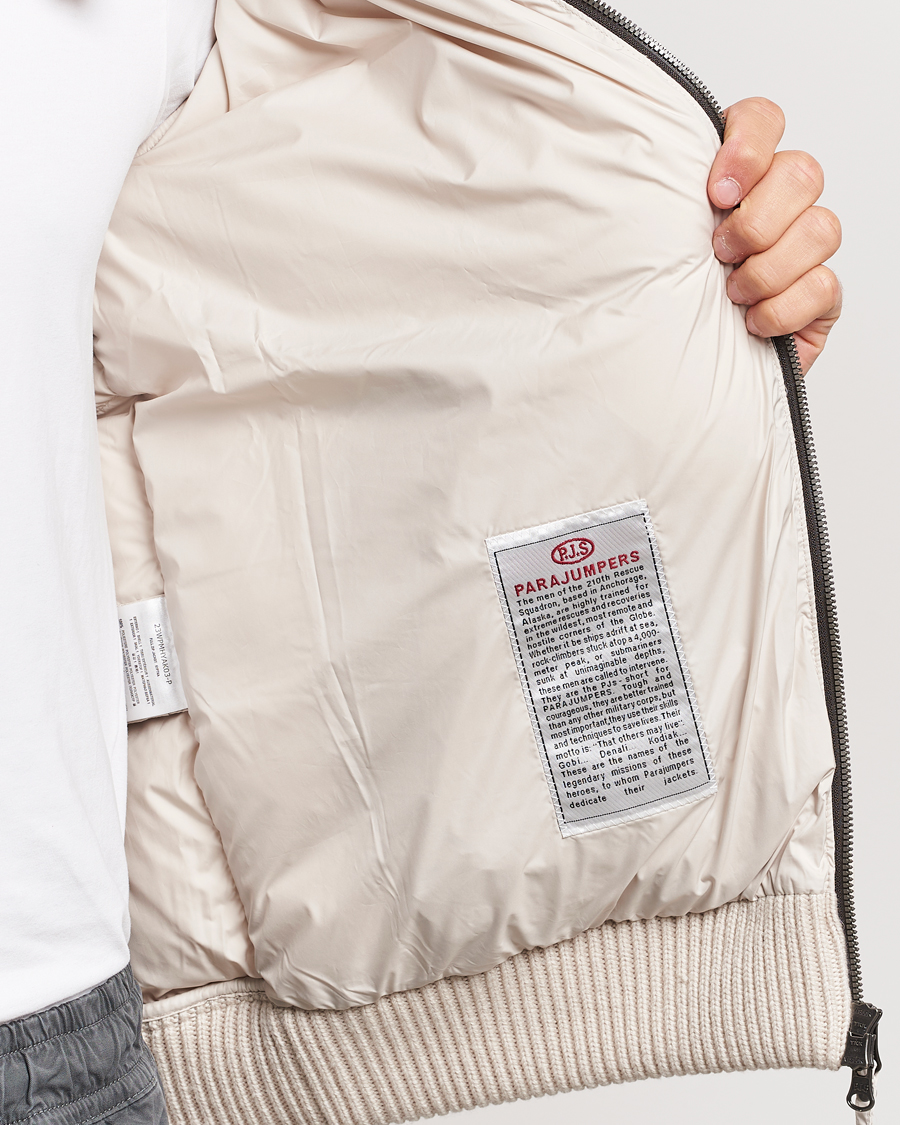 Homme | Manteaux Et Vestes | Parajumpers | Great Aran Knitted Hybrid Jacket Bone