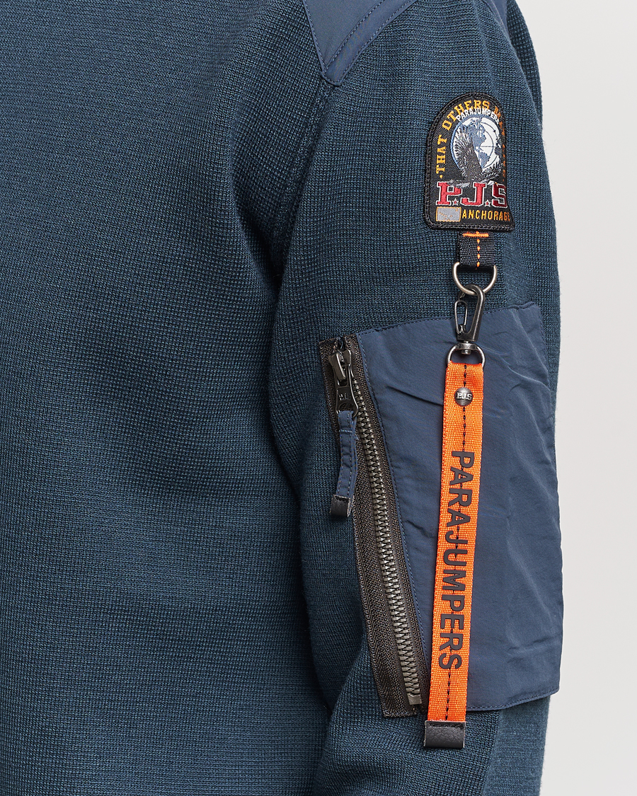 Homme | Pulls Et Tricots | Parajumpers | Braw Rescue Knitted Crew Neck Dark Avio