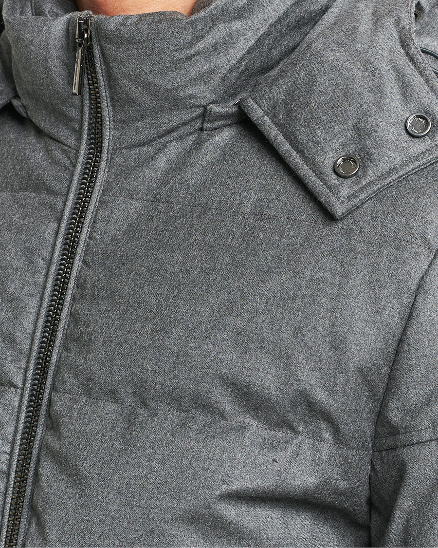 Homme | Manteaux Et Vestes | MooRER | Brett Wool/Cashmere Hooded Jacket Grey
