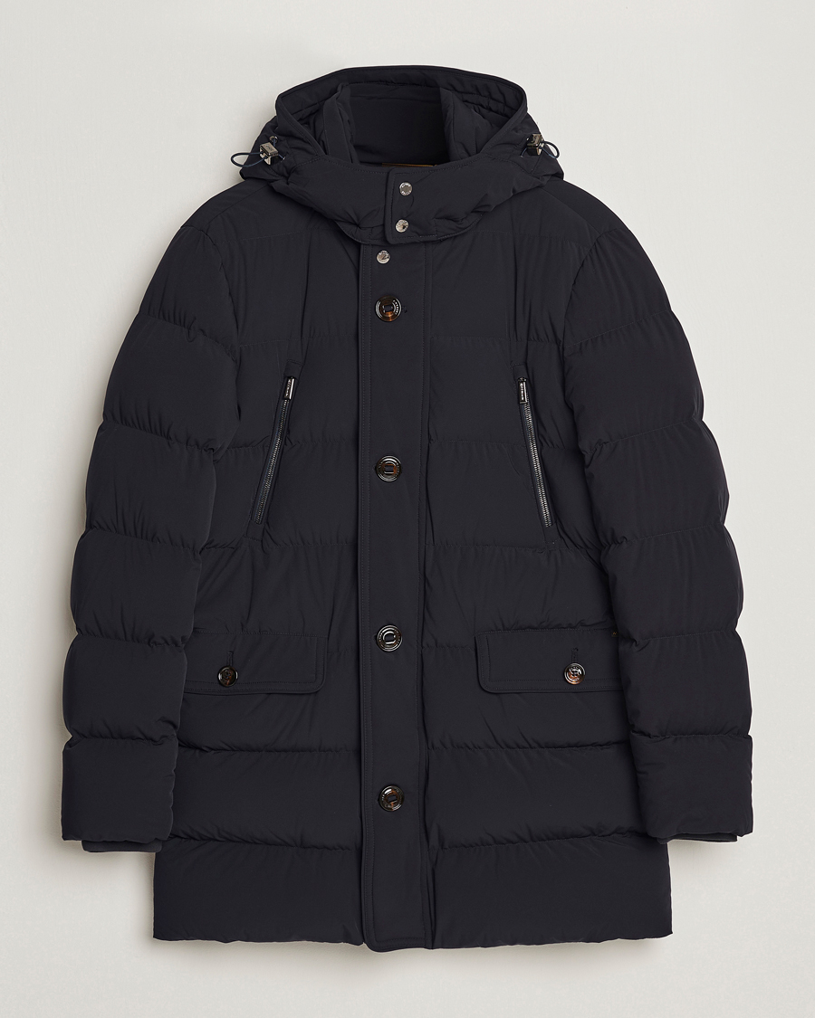 Homme | Manteaux Et Vestes | MooRER | Gorner Water resistant Nylon Parka Navy