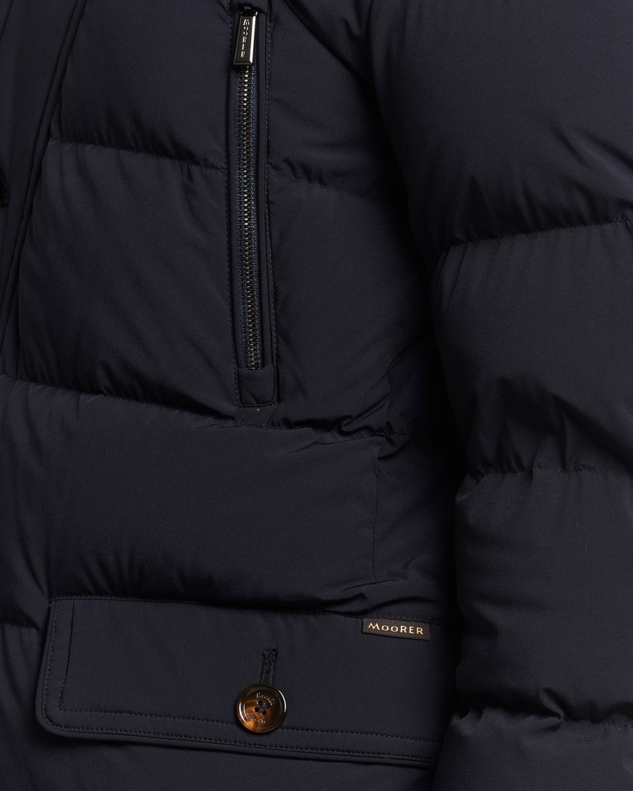 Homme | Manteaux Et Vestes | MooRER | Gorner Water resistant Nylon Parka Navy