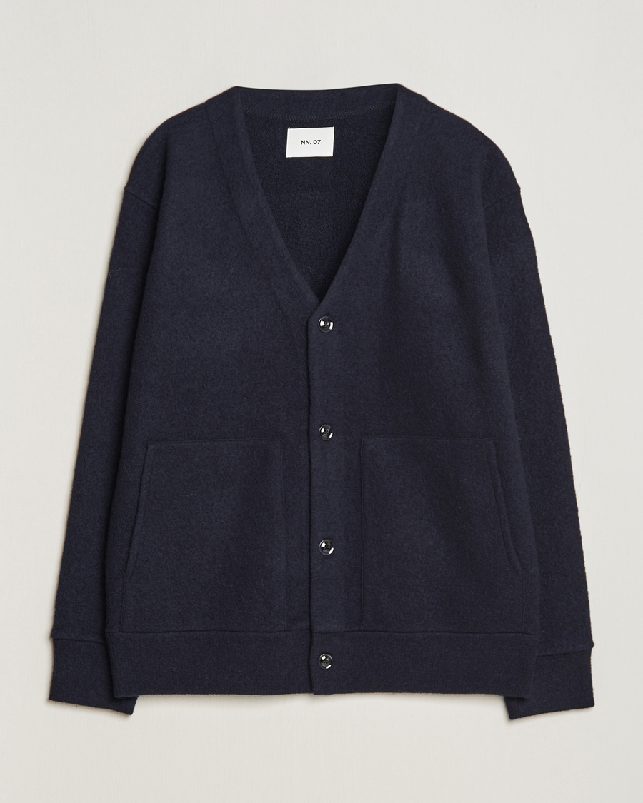 Homme | Pulls Et Tricots | NN07 | Ice Boiled Wool Cardigan Navy Blue
