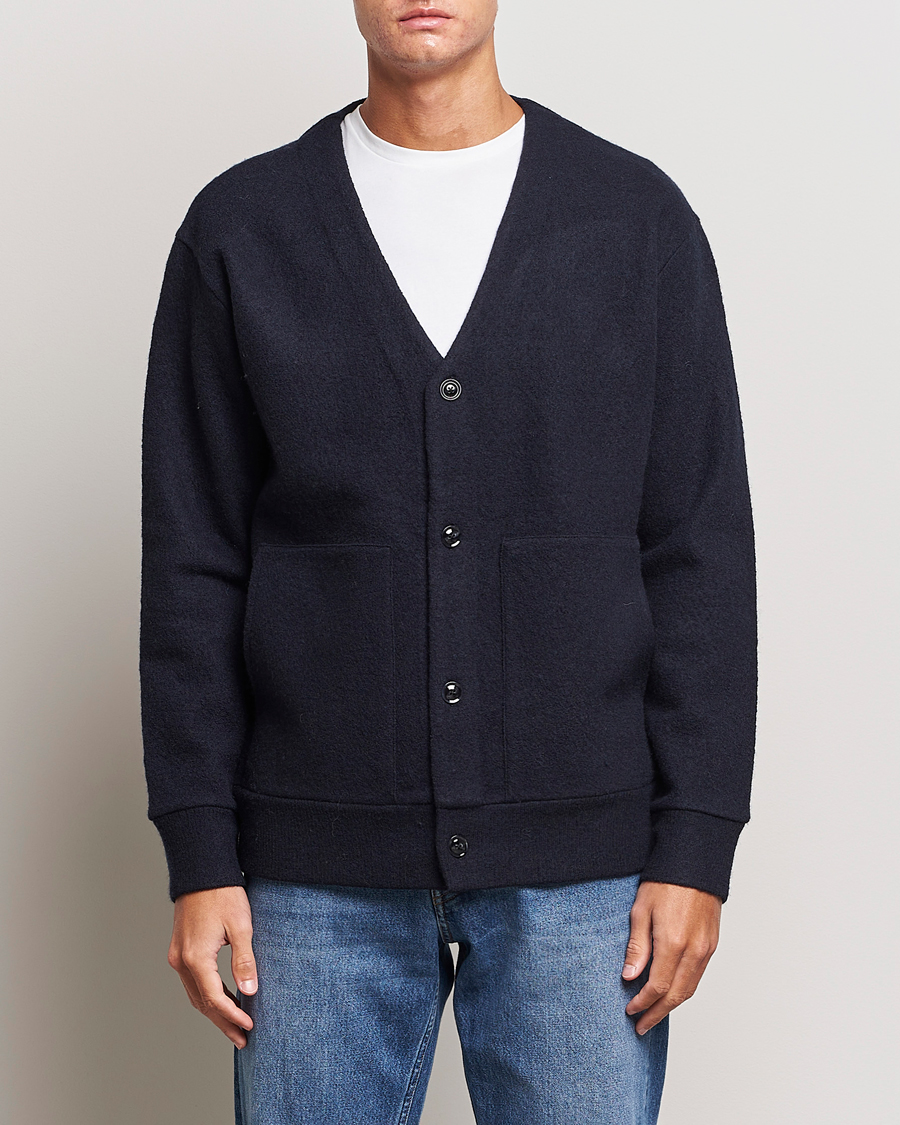 Homme | Pulls Et Tricots | NN07 | Ice Boiled Wool Cardigan Navy Blue