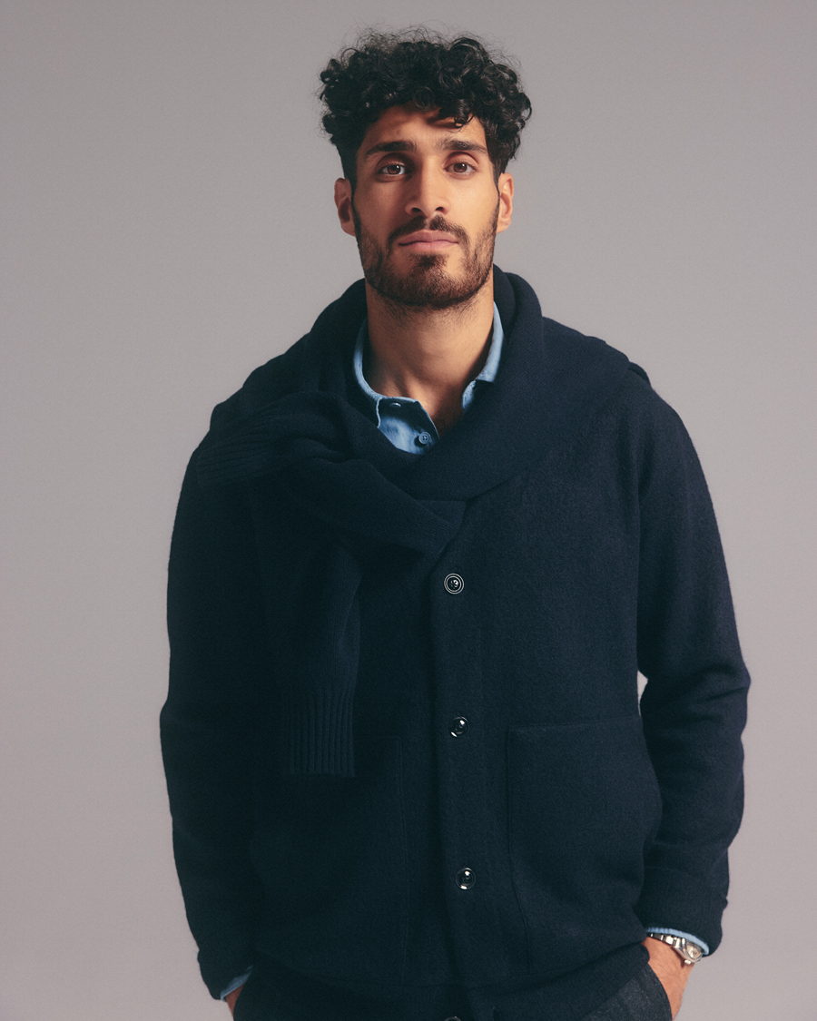Homme | Pulls Et Tricots | NN07 | Ice Boiled Wool Cardigan Navy Blue